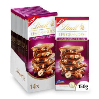 Les Grandes Milk Raisin & Hazelnut Hazelnut 14x150g B2B