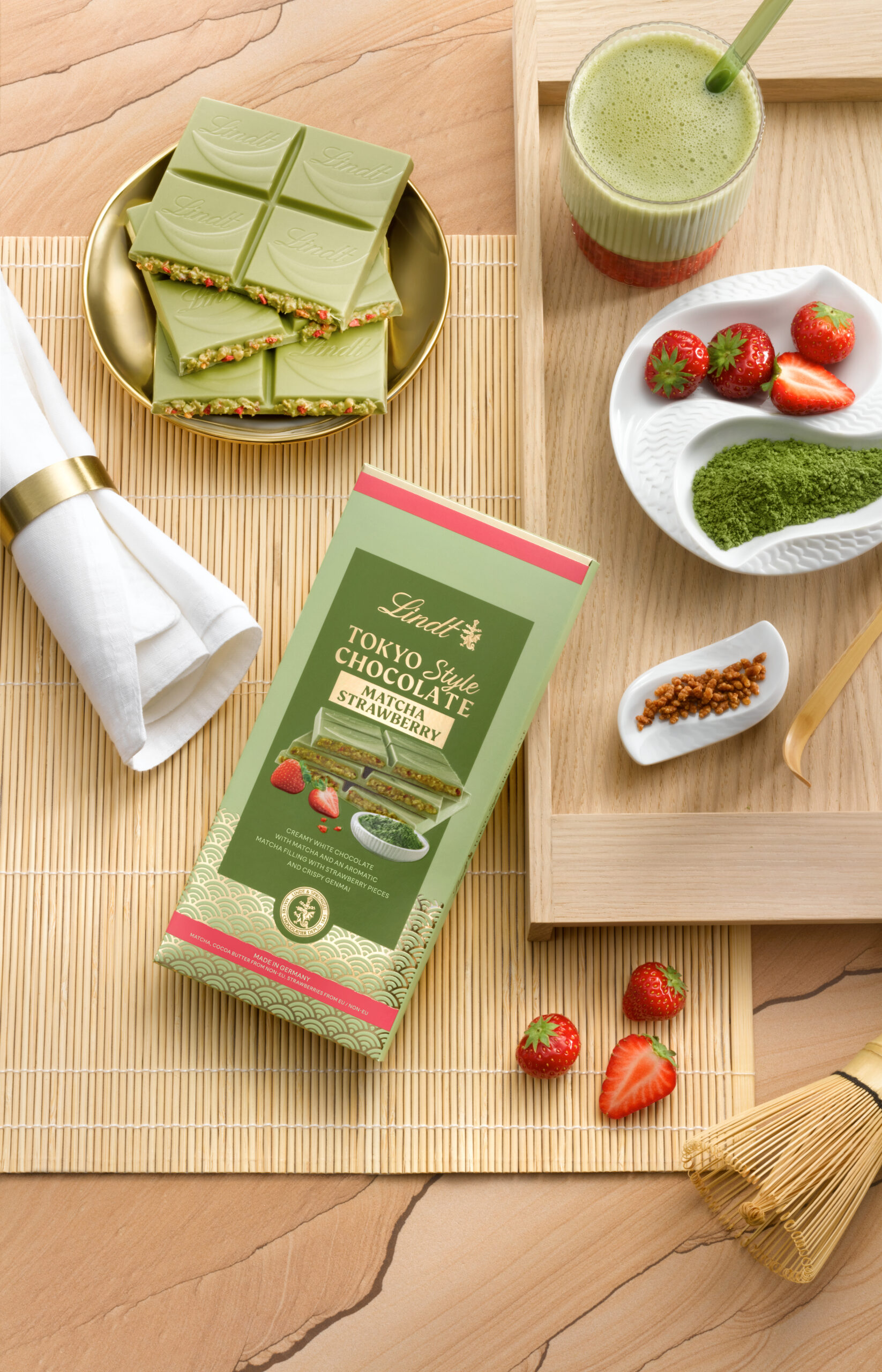Tokyo Style Chocolate - White Chocolate Matcha Strawberry 145g - Image 2